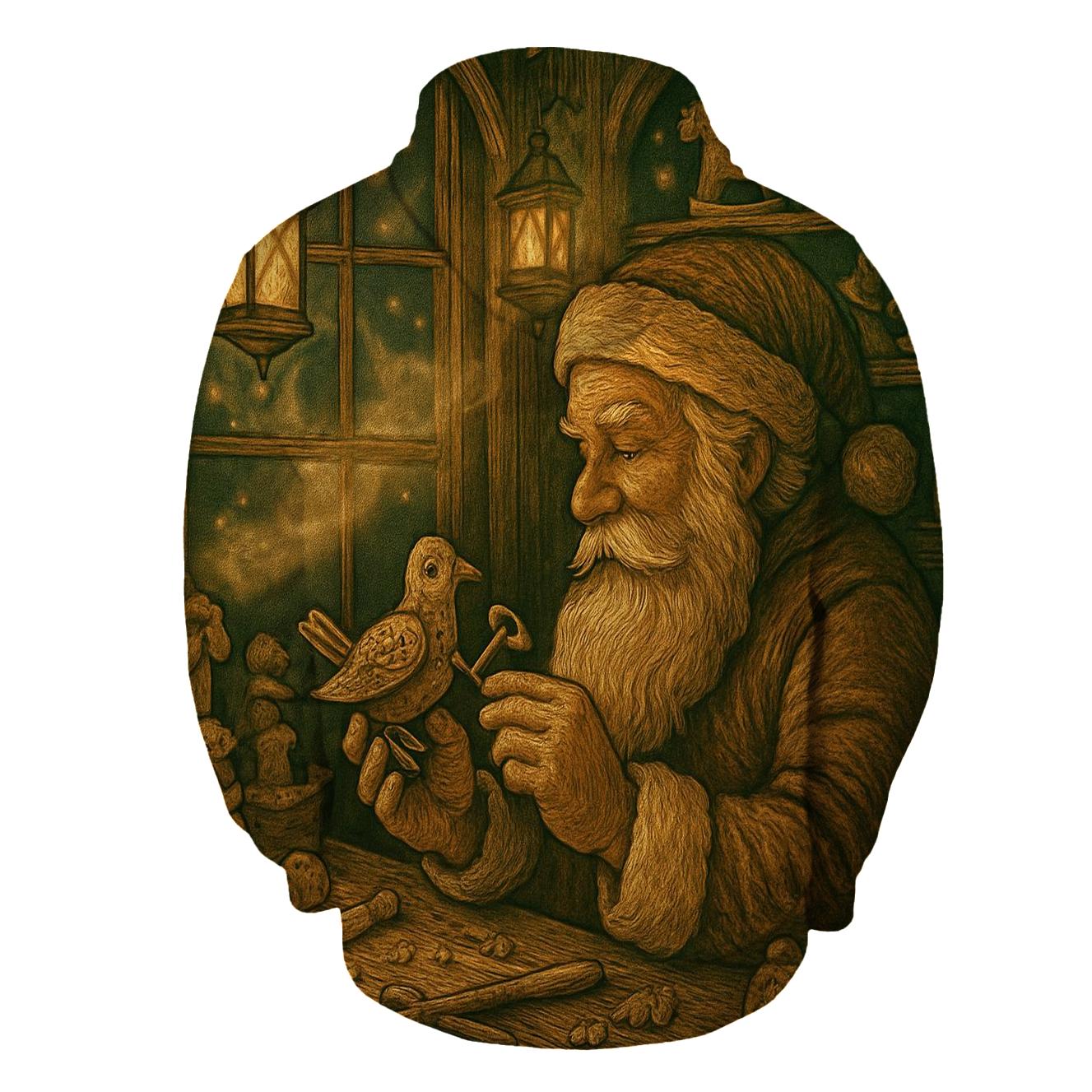 Woodland Toymaker Santa hoodie styles