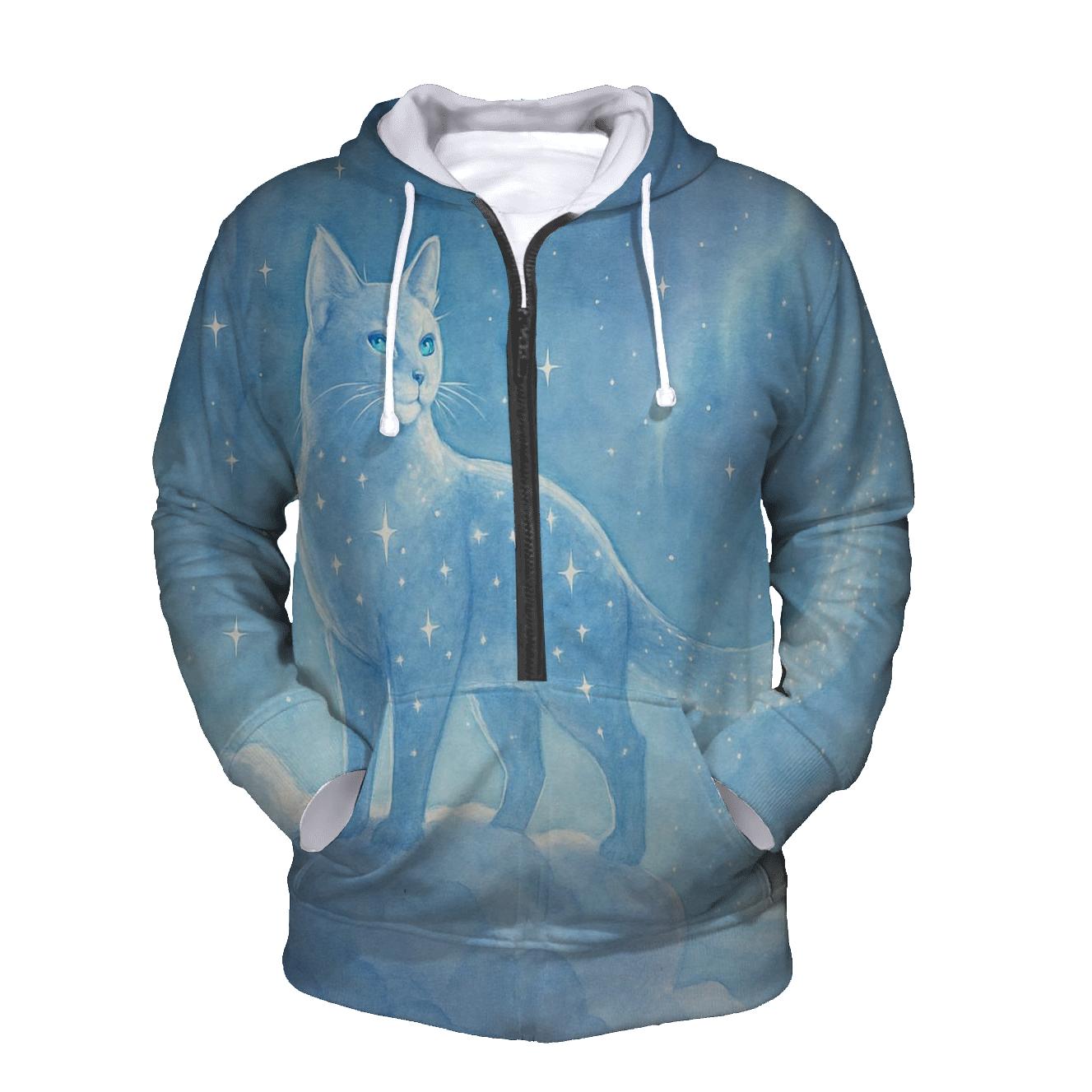 Constellation Guardian Cat pullover hoodies