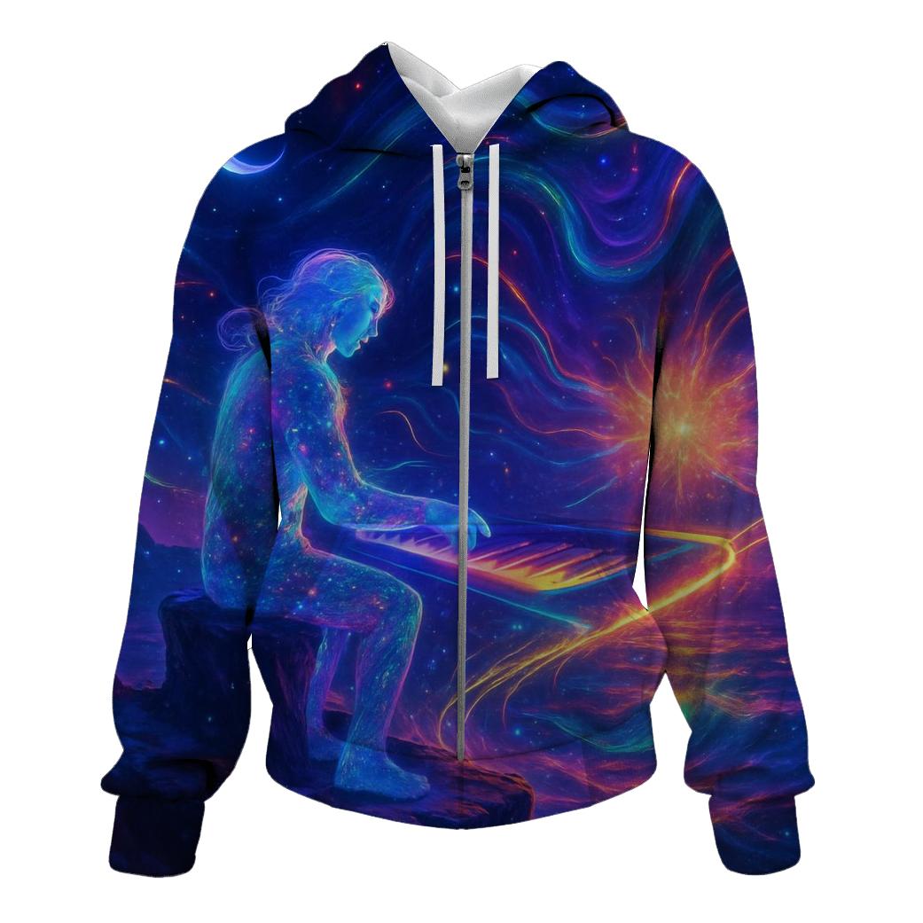 Comet Piano Nocturne printed hoodies