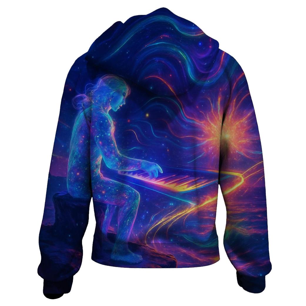 Comet Piano Nocturne printed hoodies