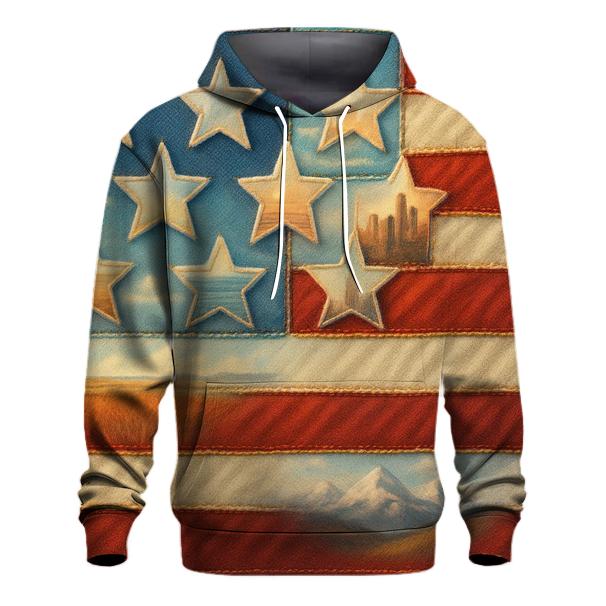 Stellar Patchwork printed hoodies