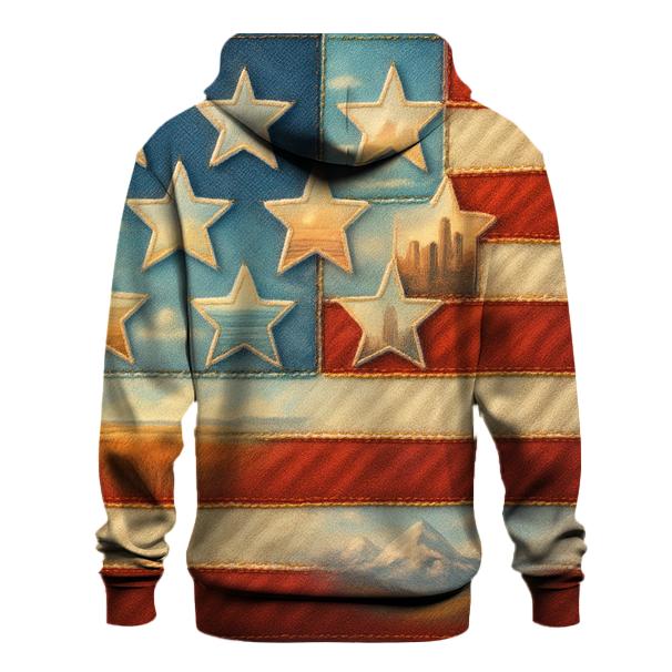 Stellar Patchwork printed hoodies
