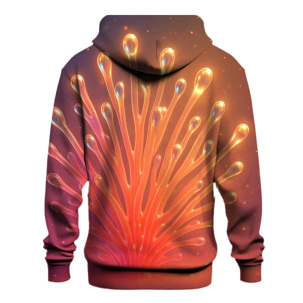 Cosmic Coral Bloom graphic hoodies