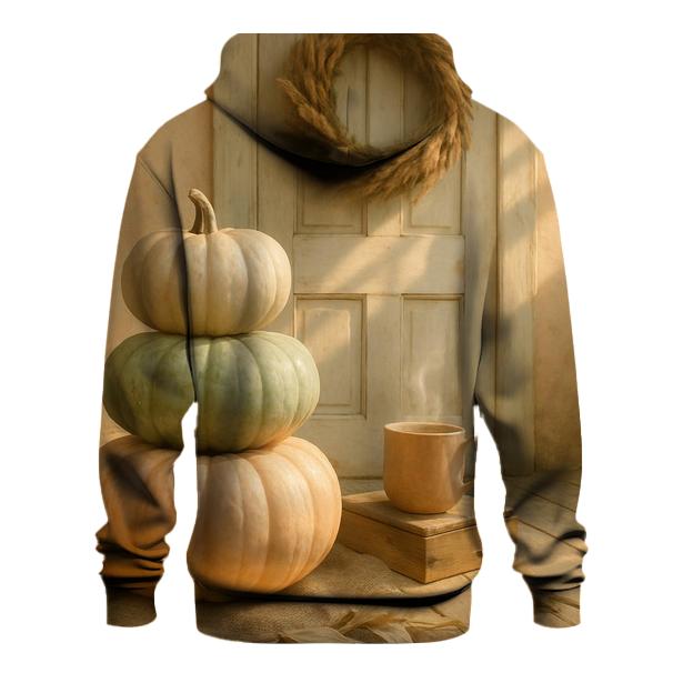 Sunlit Pumpkins On Front Porch pullover hoodies