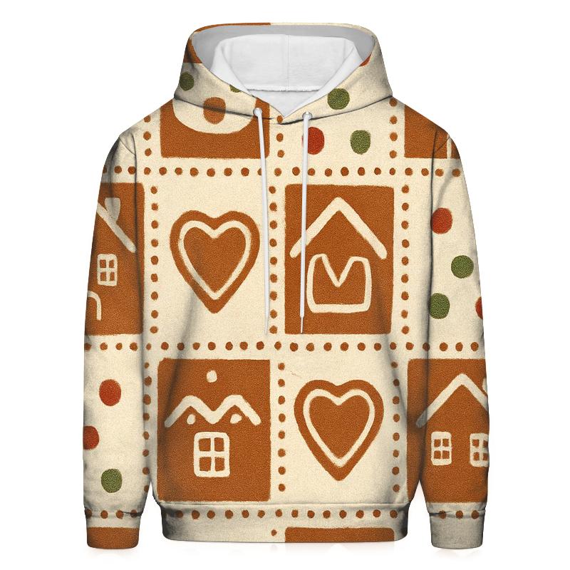 Gingerbread Tile Mosaic On Beige Background hoodies fashion