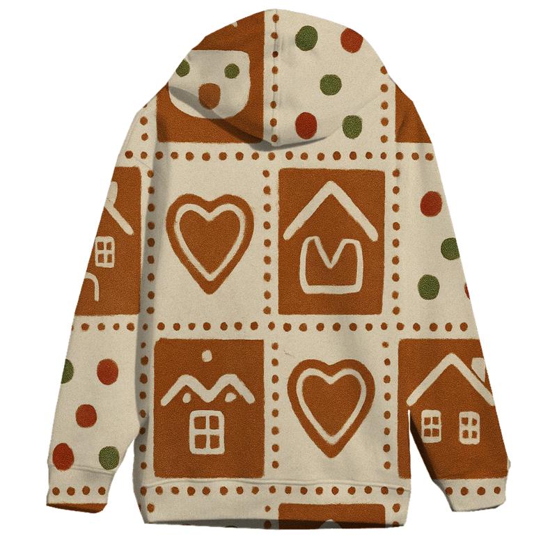 Gingerbread Tile Mosaic On Beige Background hoodies fashion