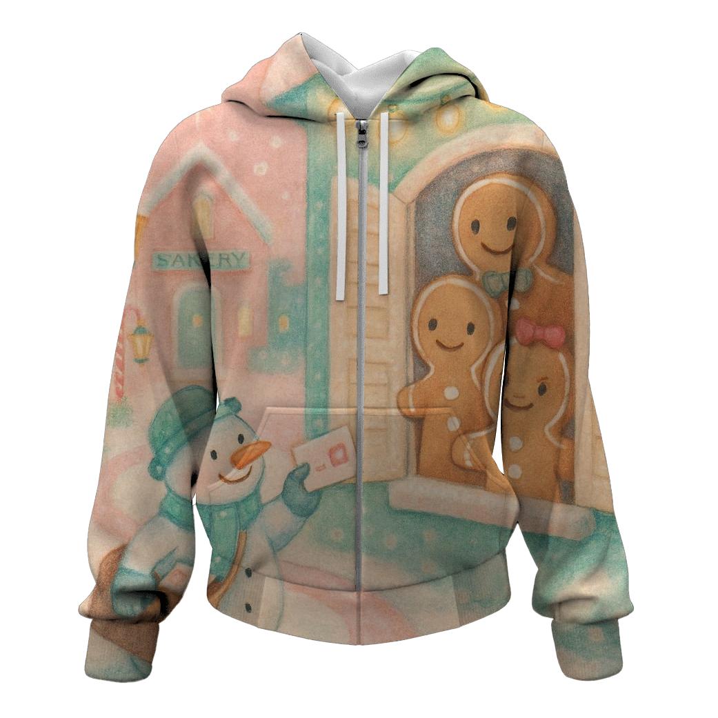 Gingerbread Village Nightwatch zip-up hoodies
