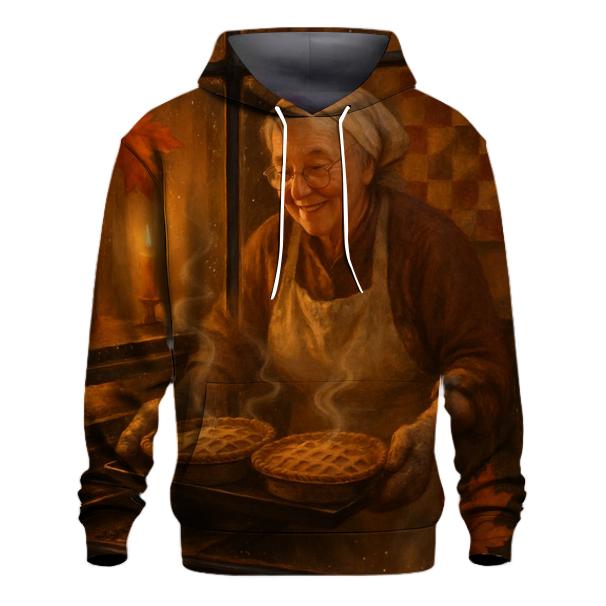 Grandma’s Pie Window Glow custom hoodies