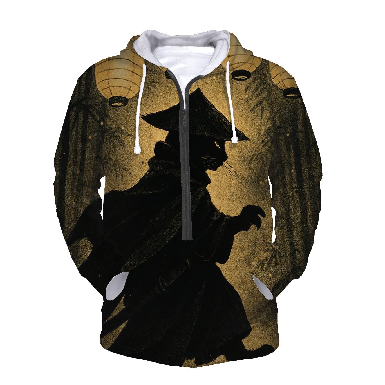 Samurai Lantern Night Cat hoodie styles