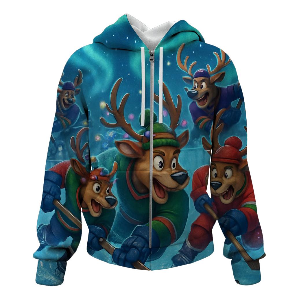 Reindeer Ice Hockey Riot hoodie trends