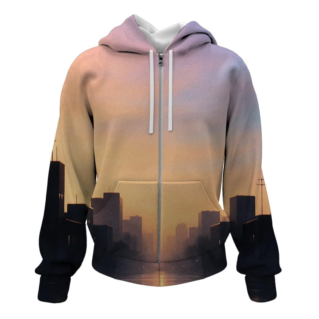 Lavender City Fade embroidered hoodies