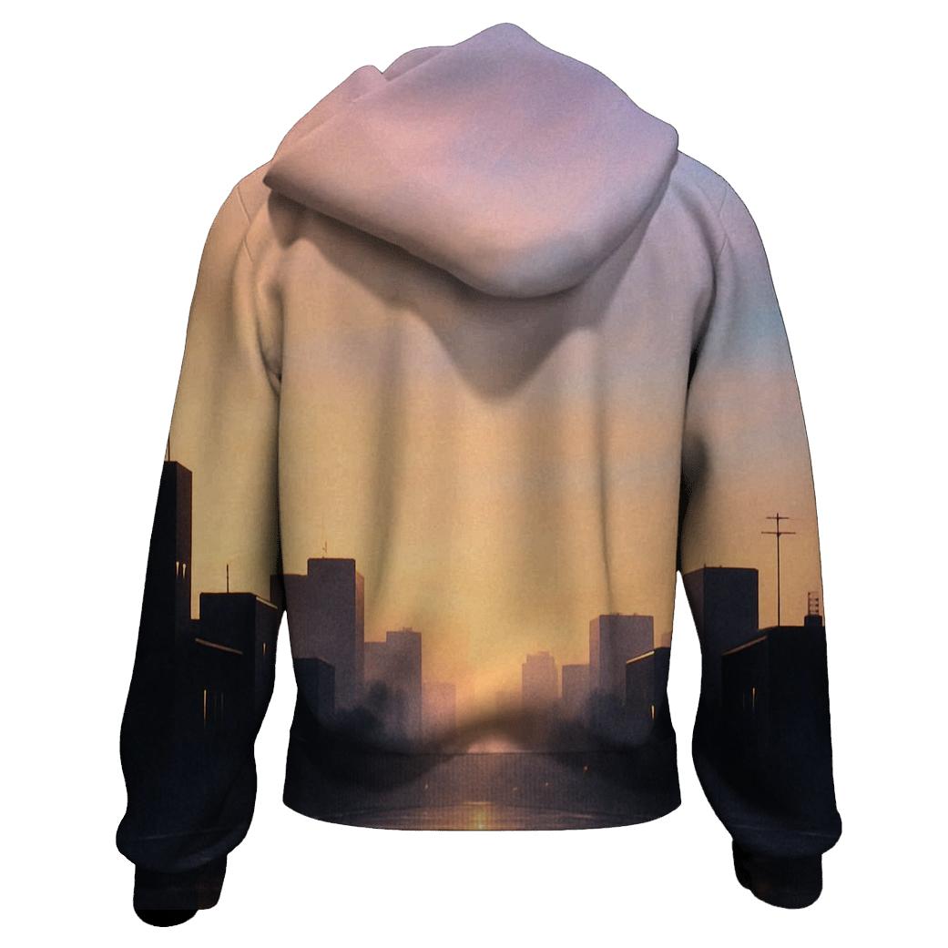 Lavender City Fade embroidered hoodies