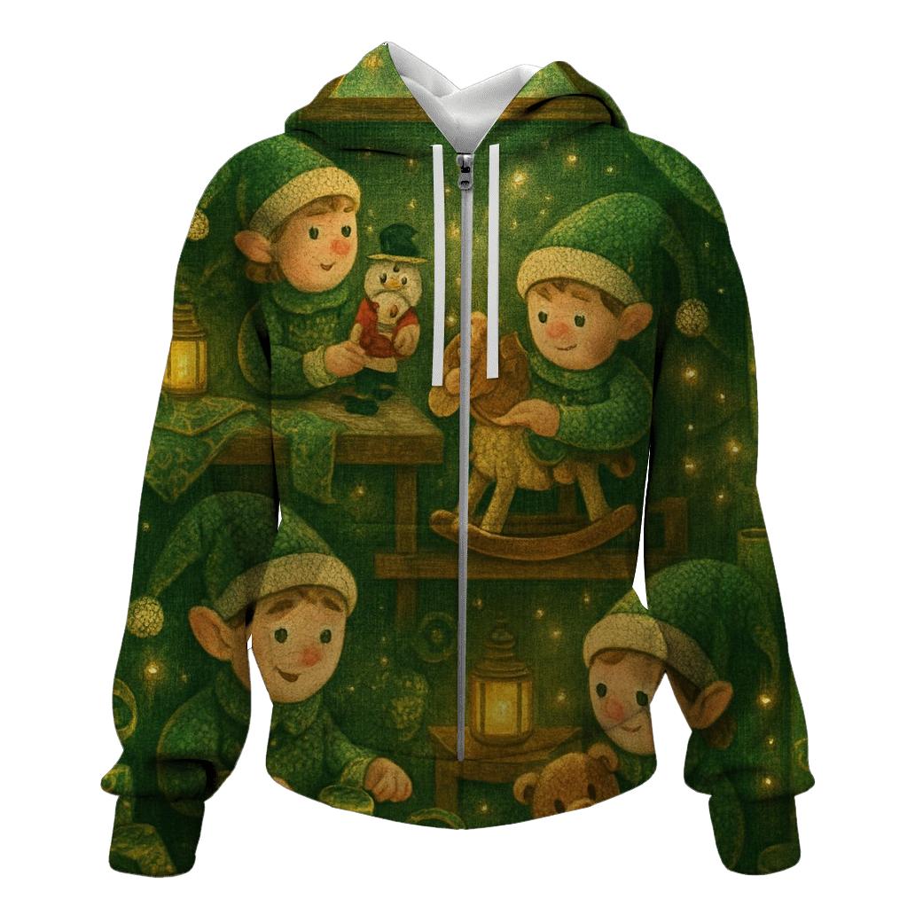Elves Midnight Gift Workshop lightweight hoodies