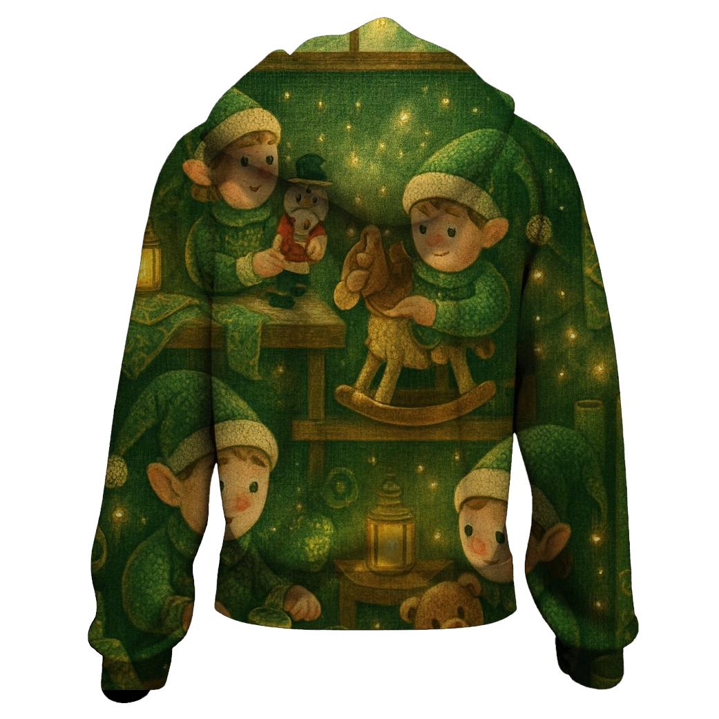 Elves Midnight Gift Workshop lightweight hoodies