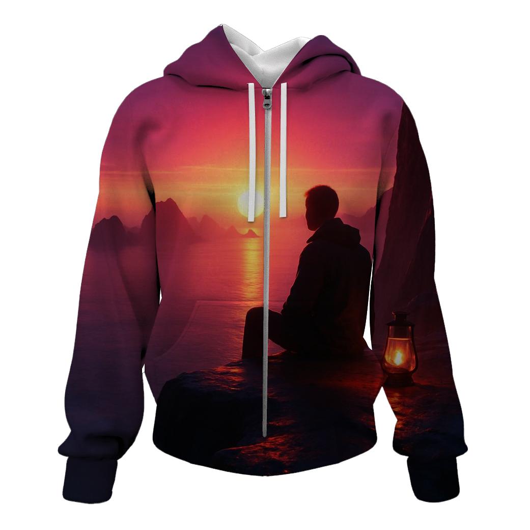 Crimson Twilight Overlook hoodie styles