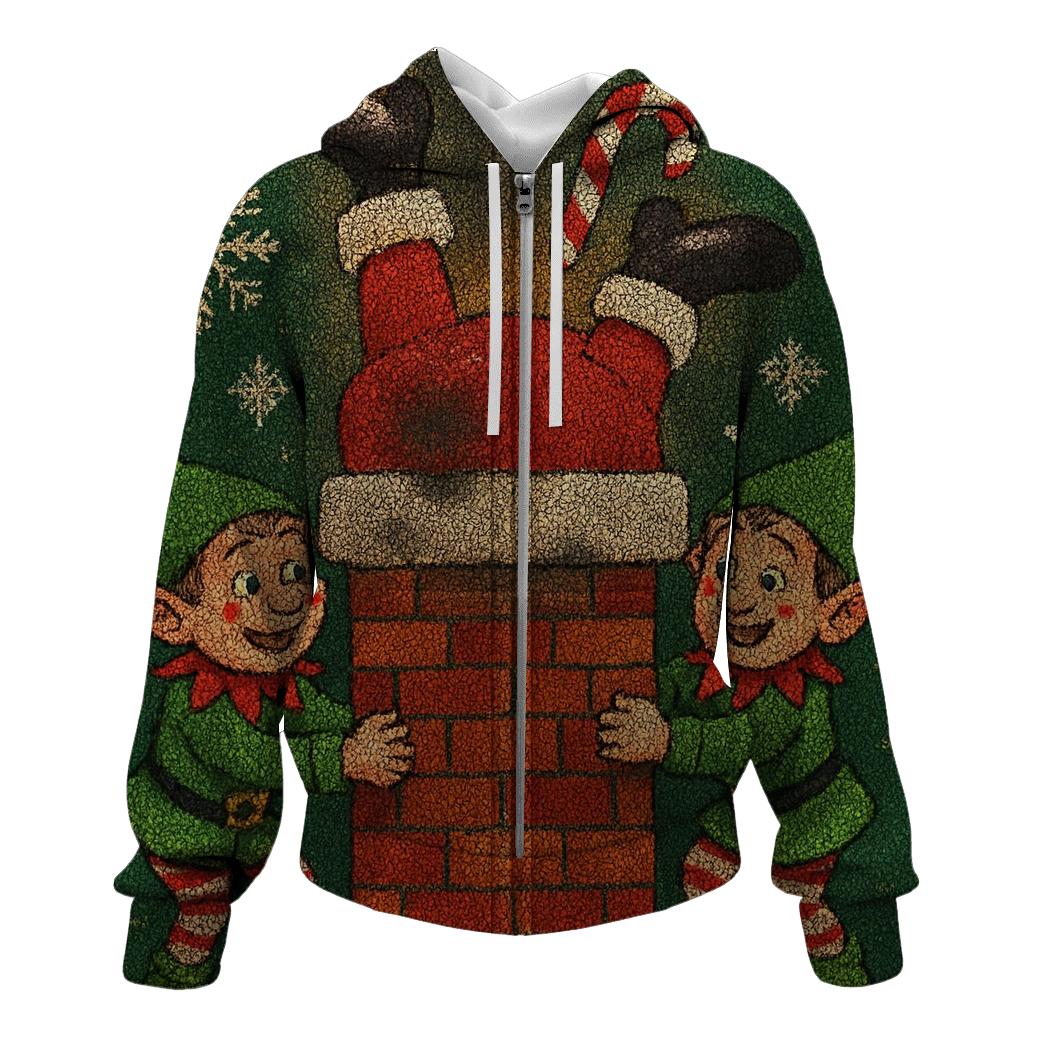 Santa Stuck In Chimney Confessional heavyweight hoodies