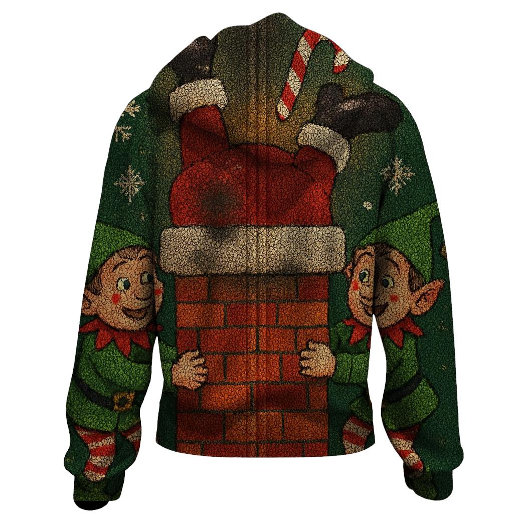 Santa Stuck In Chimney Confessional heavyweight hoodies