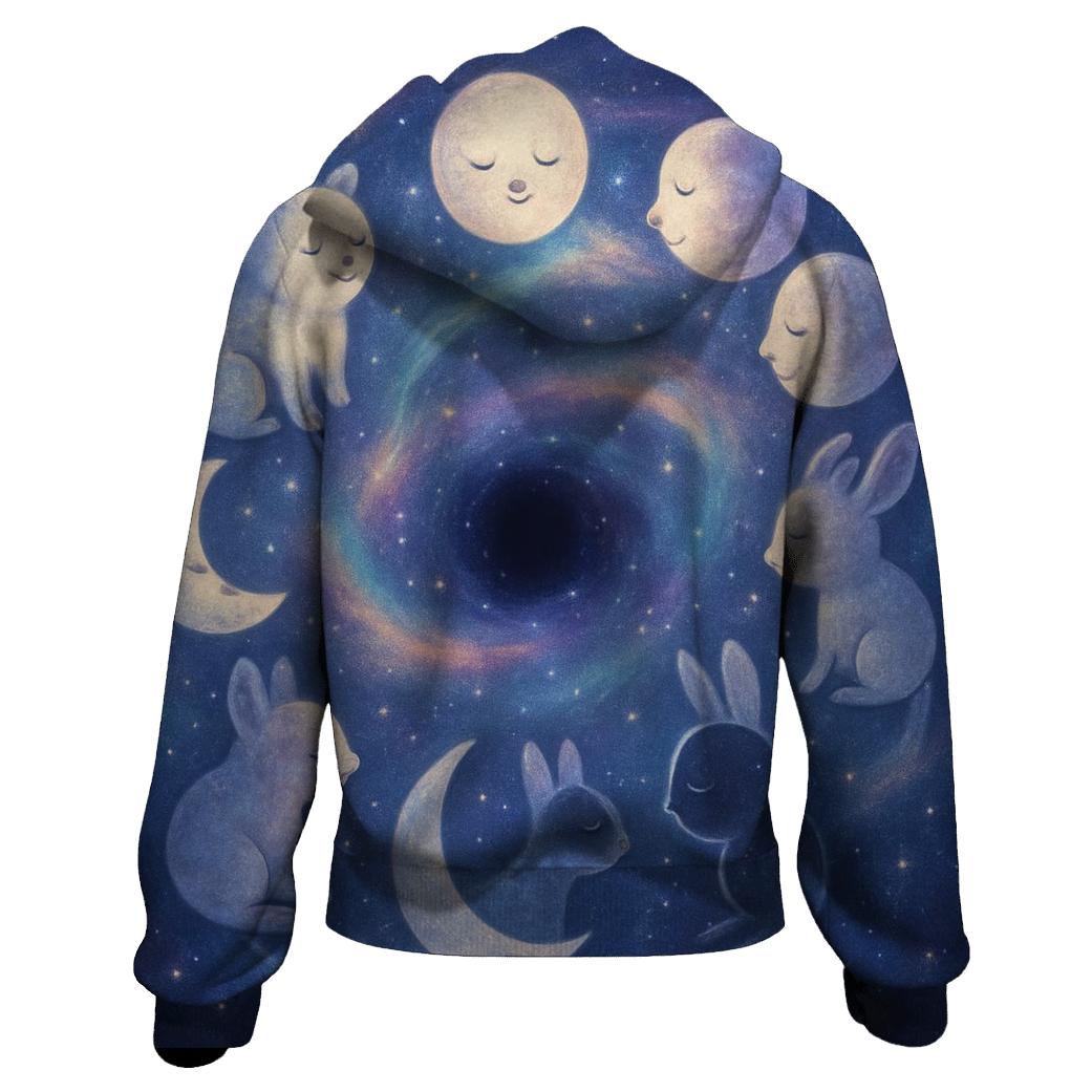Moon Phase Menagerie zip-up hoodies