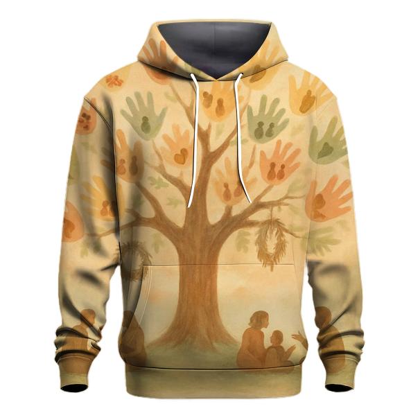 Thankful Tree Of Hands graphic hoodies