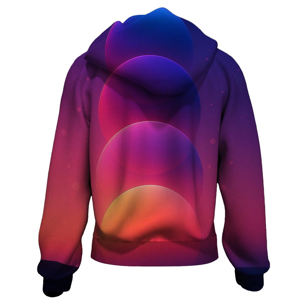 Sunset Geometry Drift lightweight hoodies