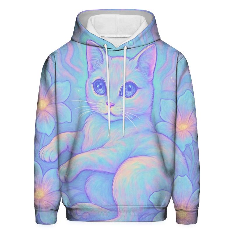 Psychedelic Dream Garden Cat custom hoodies
