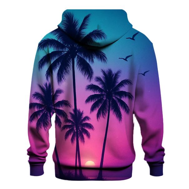 Neon Palm Afterglow lightweight hoodies