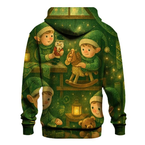 Elves Midnight Gift Workshop graphic hoodies