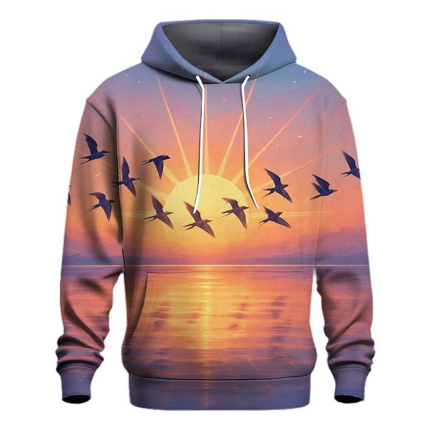 Peach Winged Passage graphic hoodies