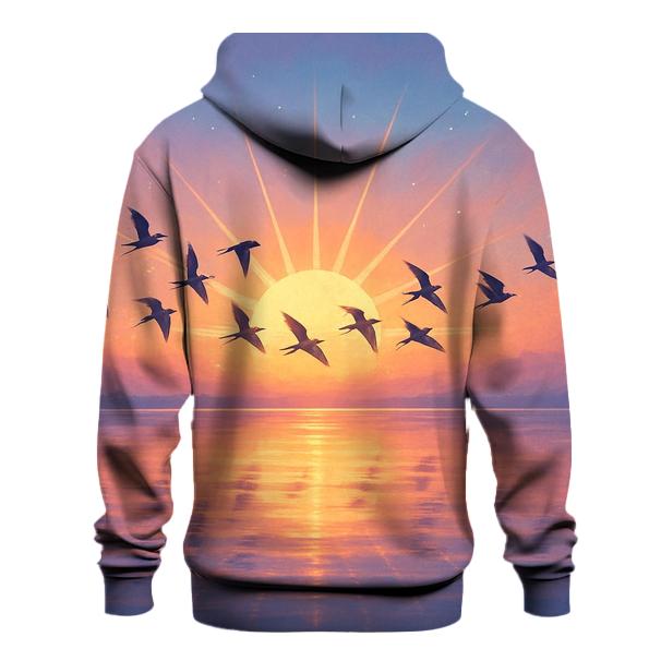 Peach Winged Passage graphic hoodies