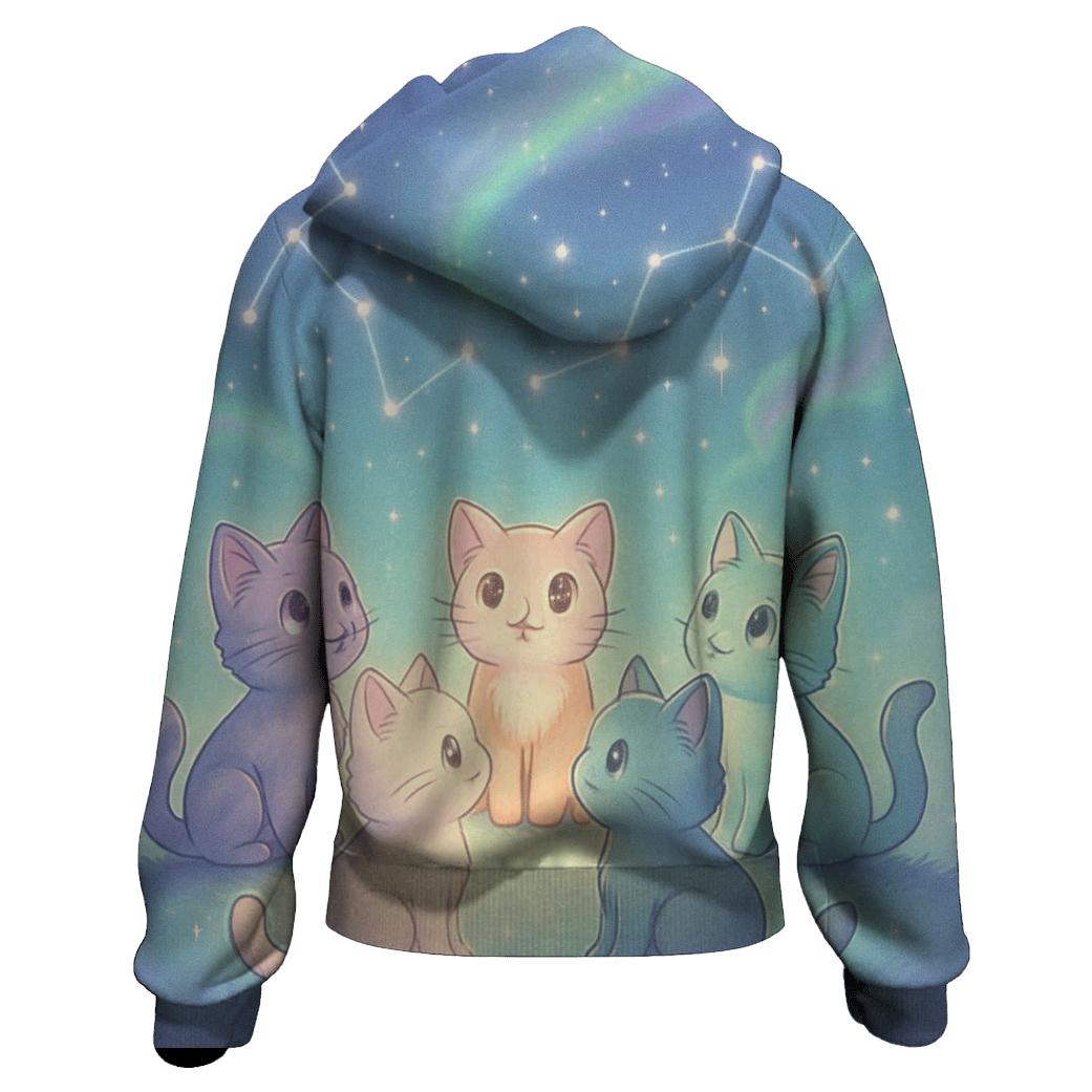 Stargazer Kittens Circle designer hoodies