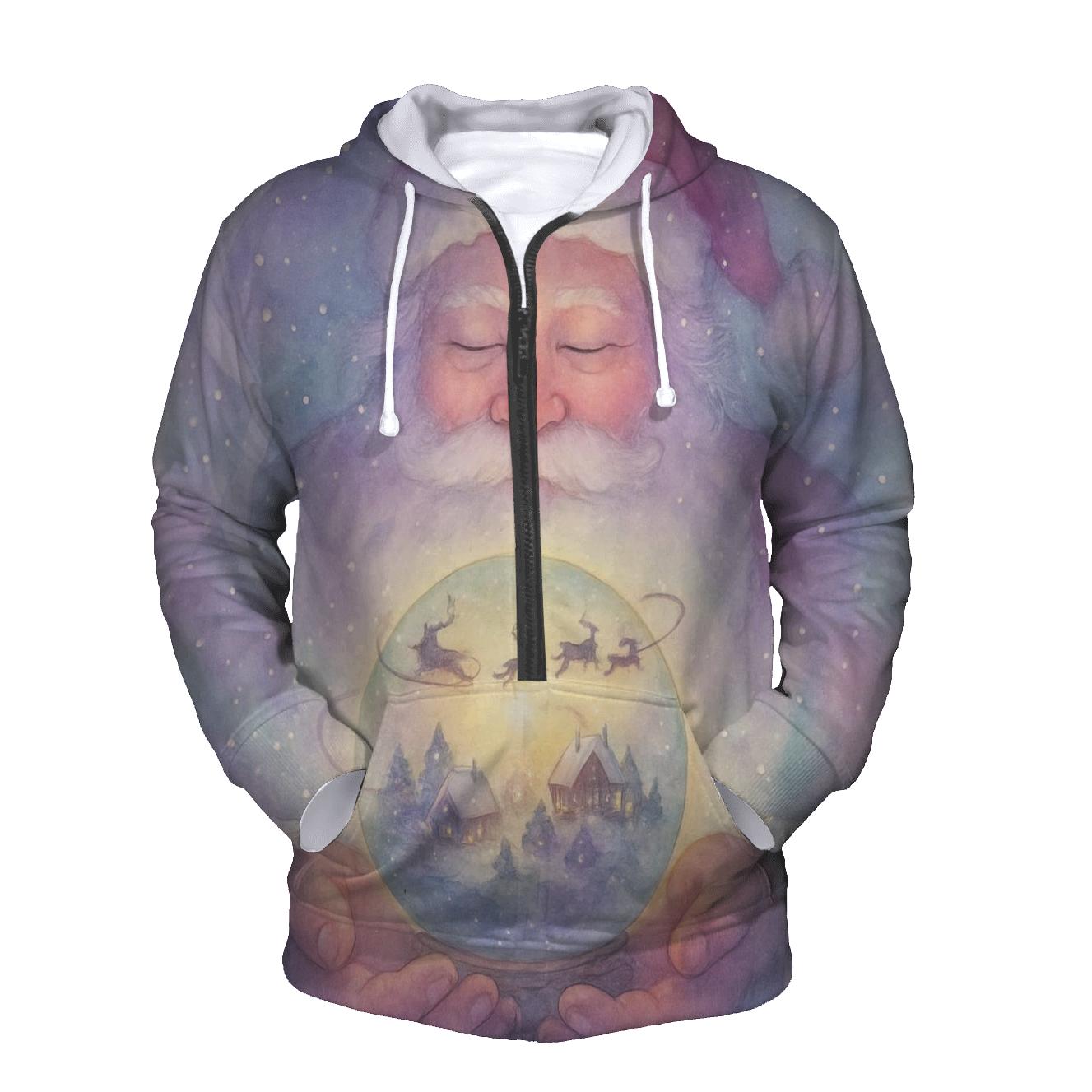 Pocket Planet Santa custom hoodies