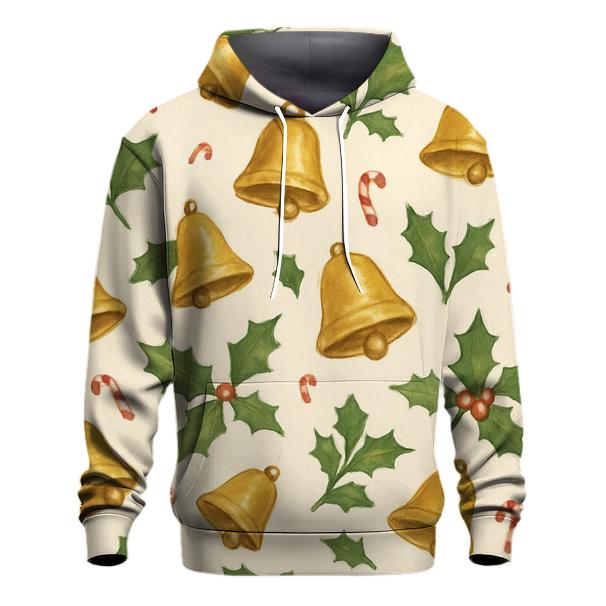 Golden Bell Scatter On Ivory Background zip-up hoodies