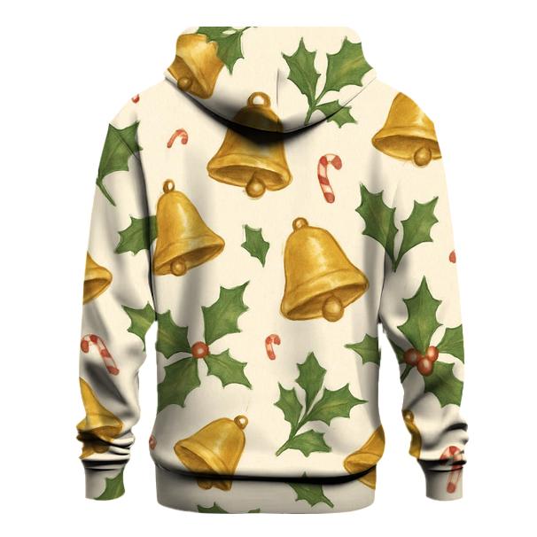 Golden Bell Scatter On Ivory Background zip-up hoodies
