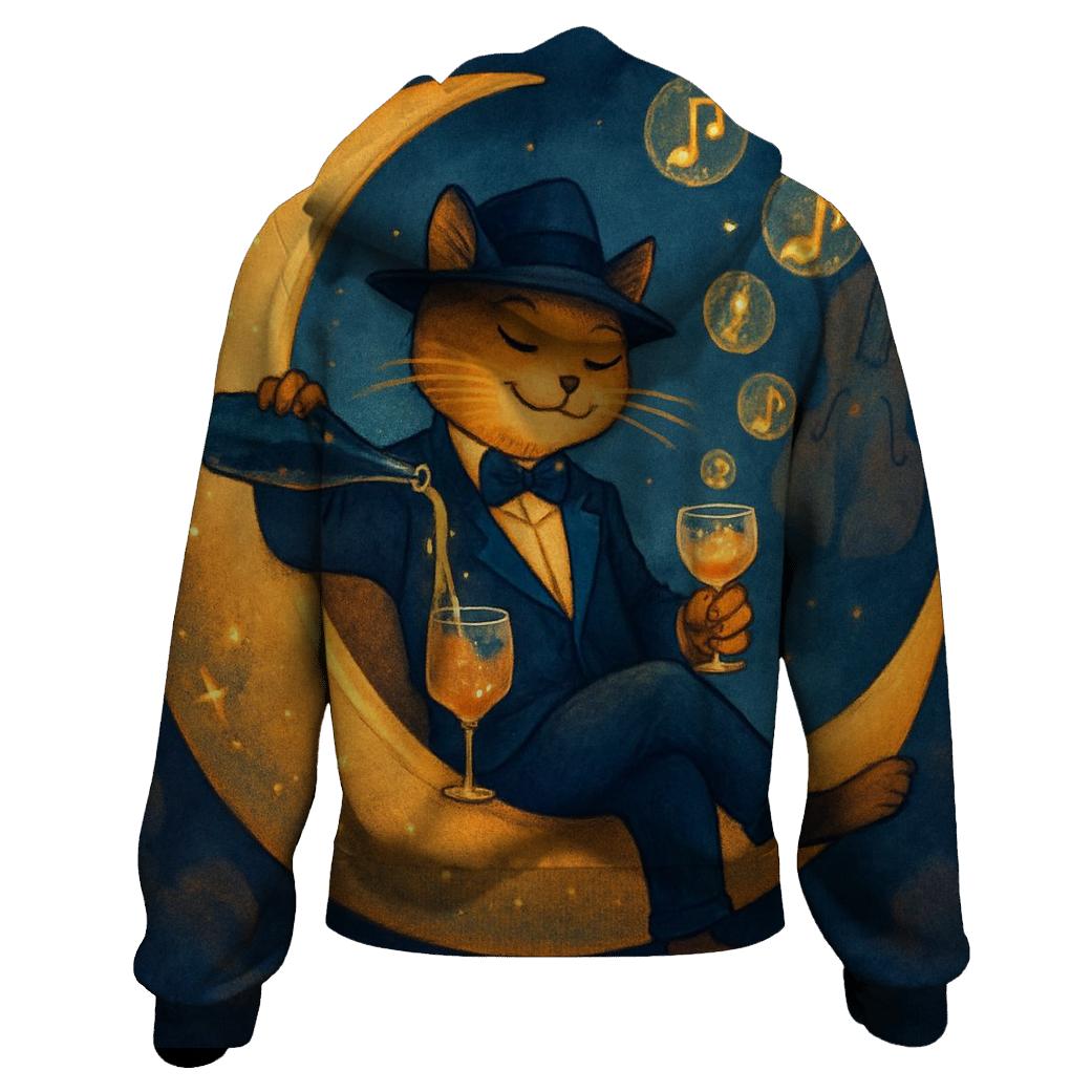Galactic Jazz Lounge Cat custom hoodies