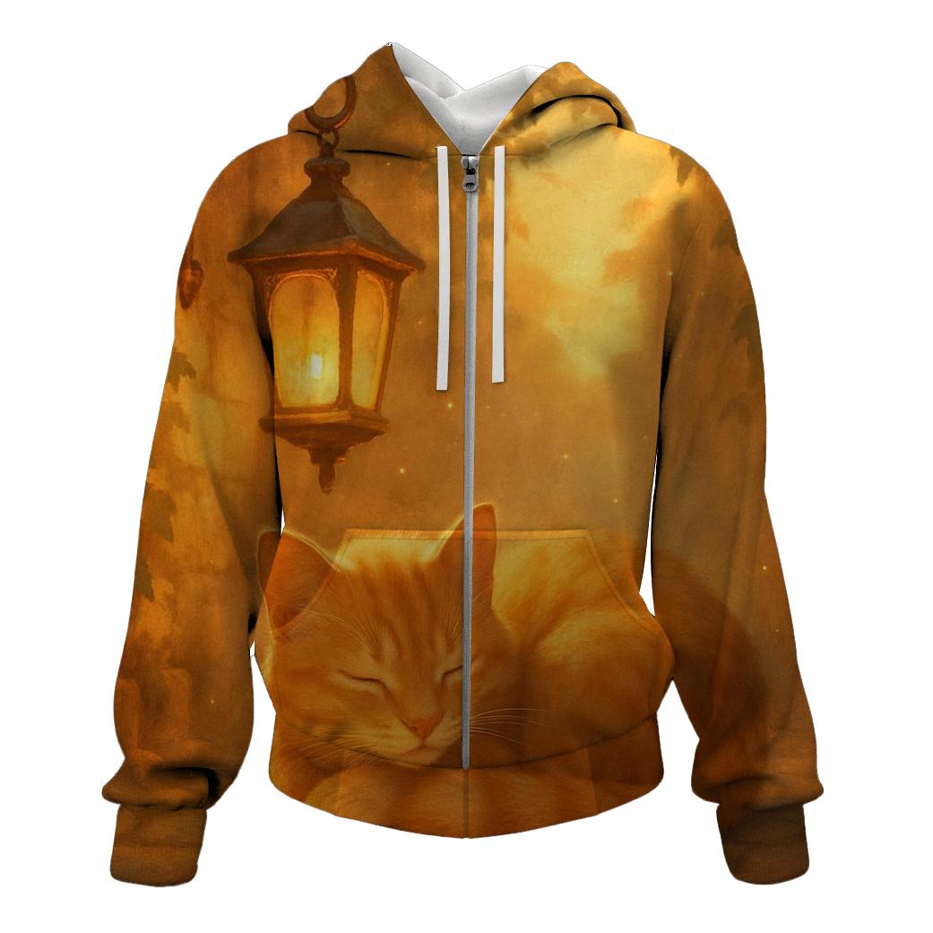 Cozy Lantern Alley Cat designer hoodies