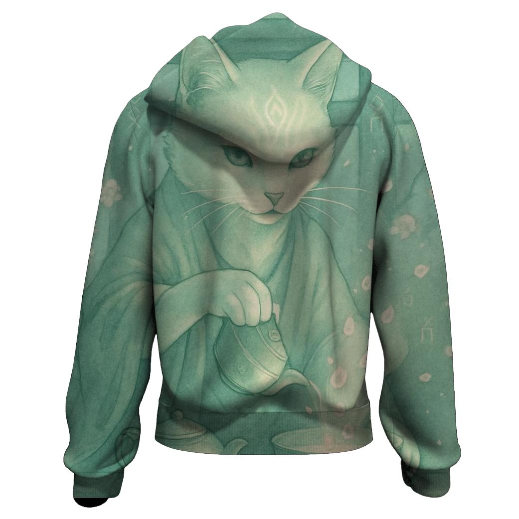 Tea Ceremony Mystic Guardian Cat hoodies fashion