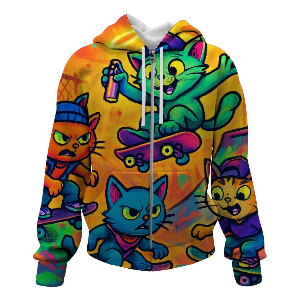 Skater Punk Alley Kittens hoodie designs