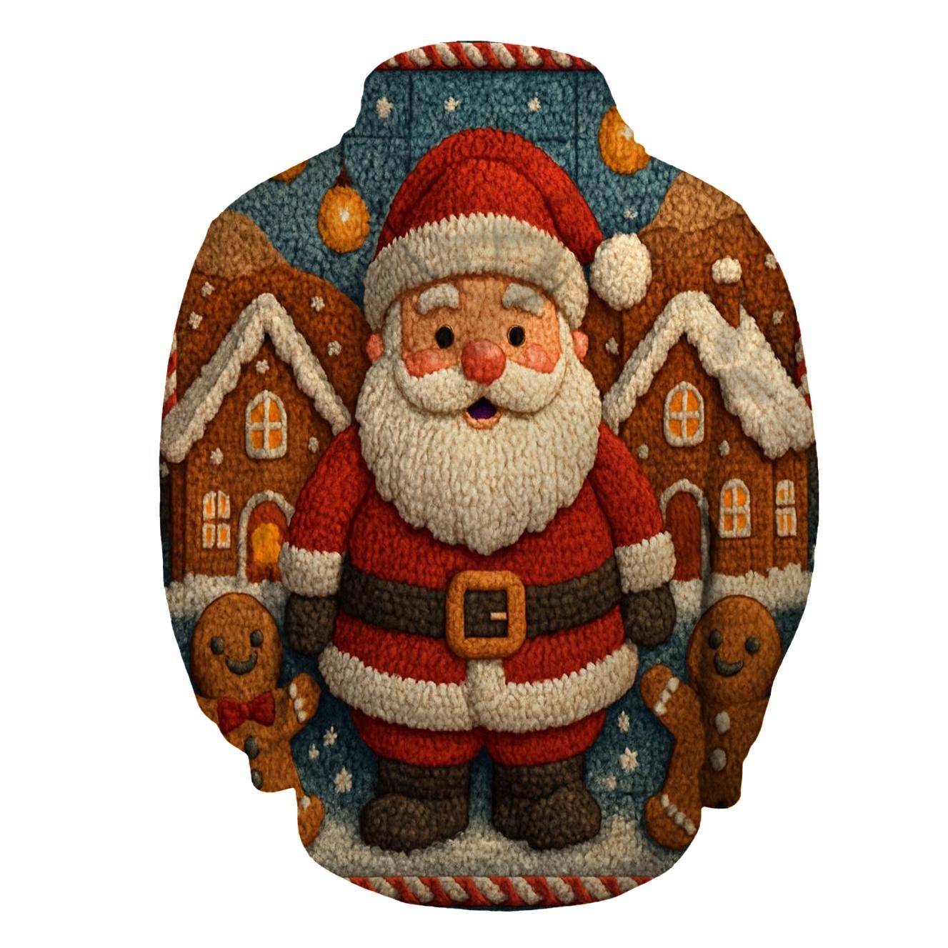 Gingerbread Workshop Santa pullover hoodies