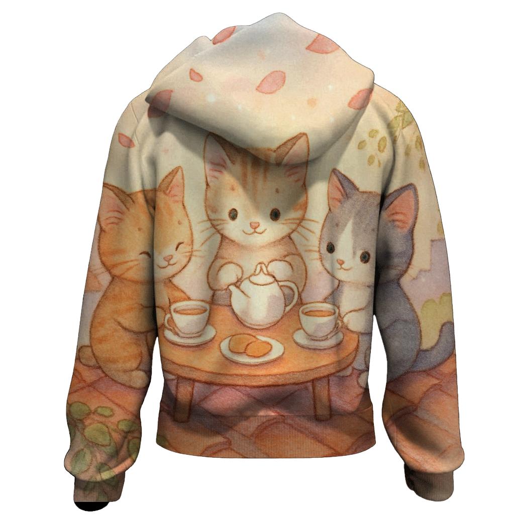 Tea Party Alley Kittens designer hoodies