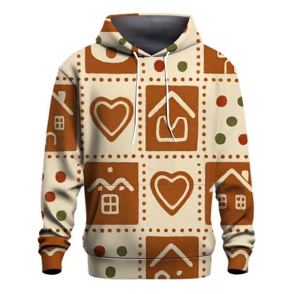 Gingerbread Tile Mosaic On Beige Background graphic hoodies