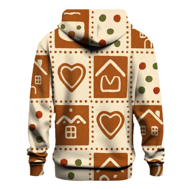 Gingerbread Tile Mosaic On Beige Background graphic hoodies