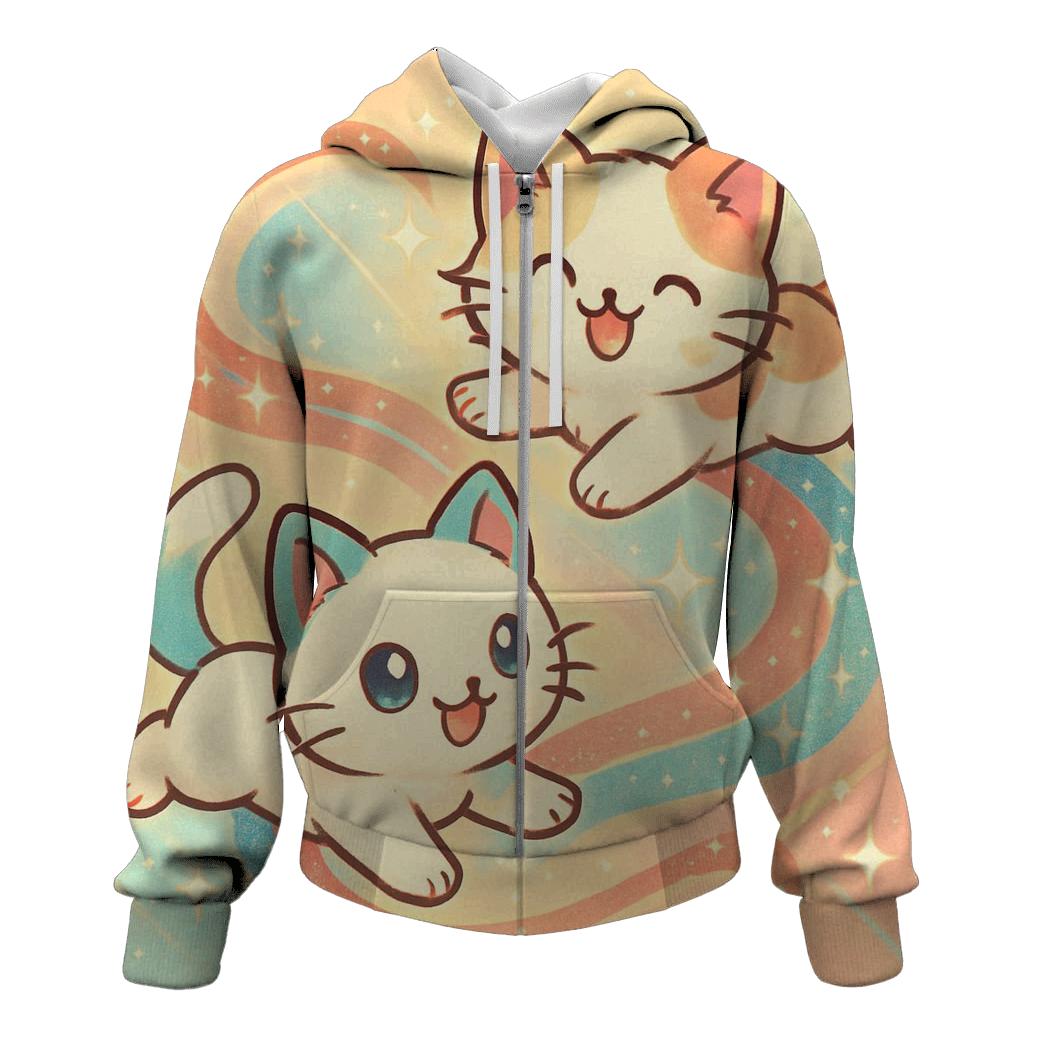 Star Trail Playful Pair zip-up hoodies