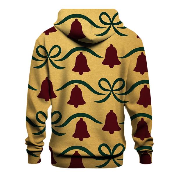 Bell Wave On Golden Background embroidered hoodies