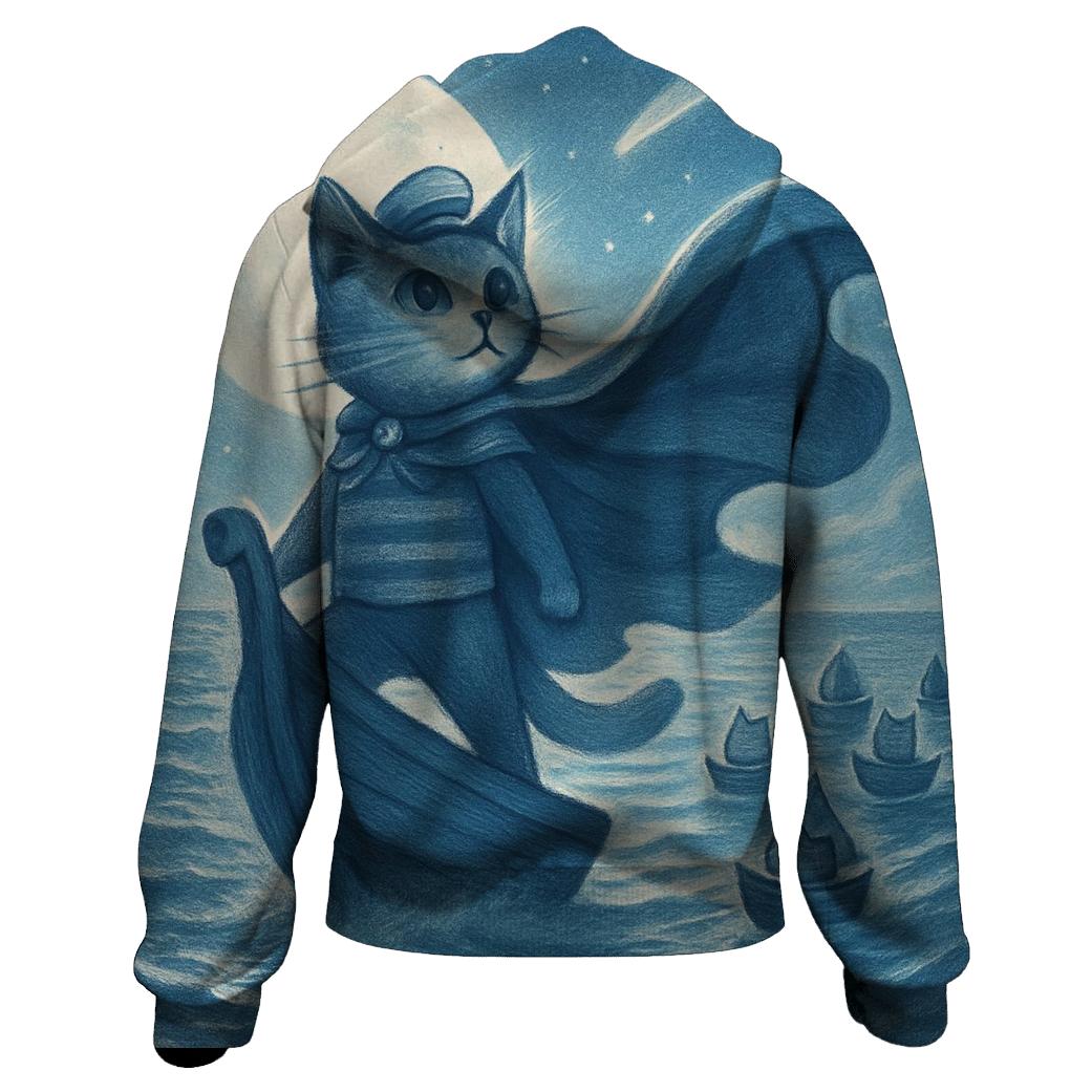 Moonlight Sailor Cat Fleet custom hoodies