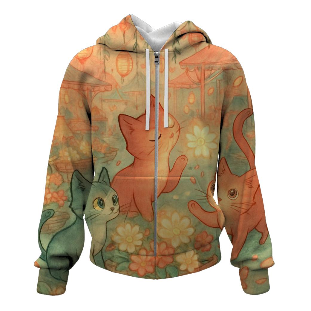 Flower Market Mystic Kittens hoodie trends