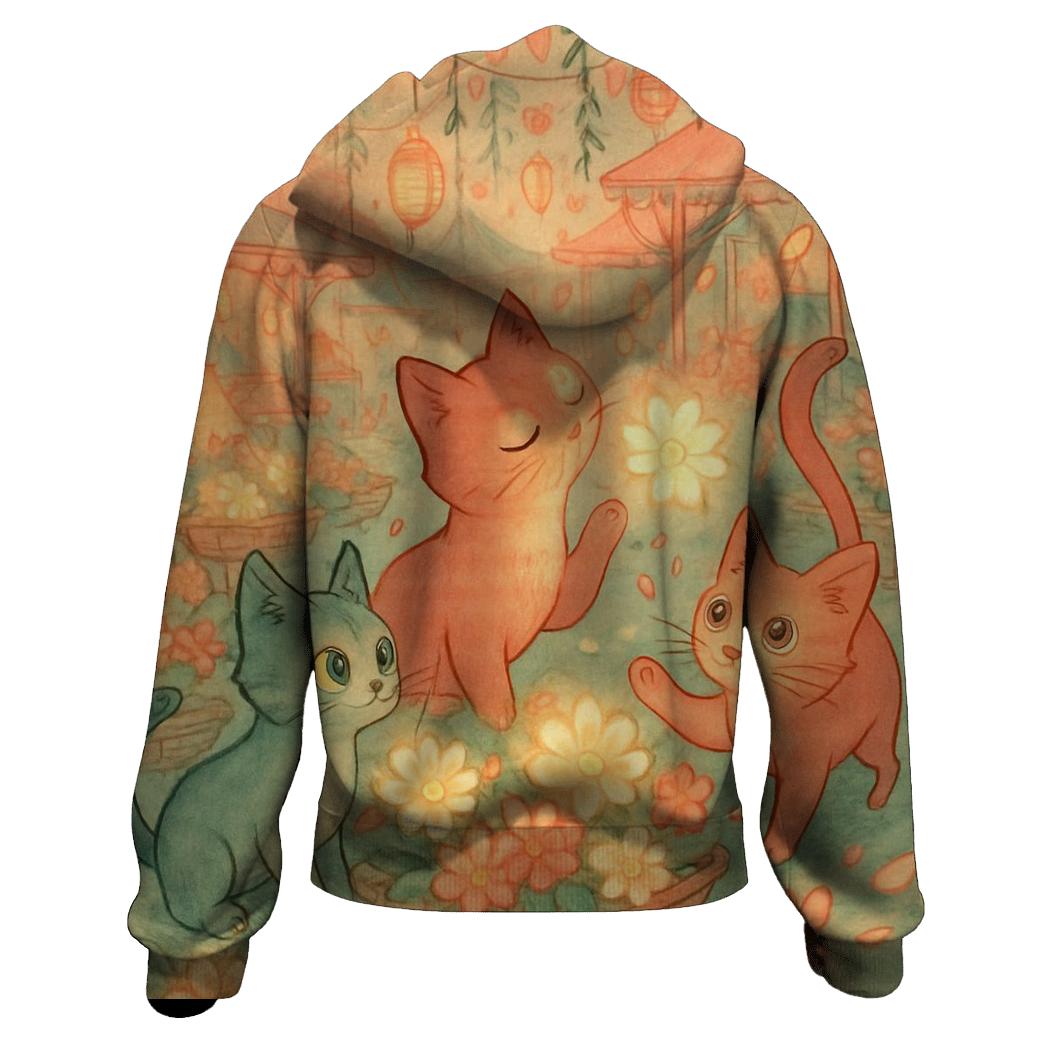 Flower Market Mystic Kittens hoodie trends