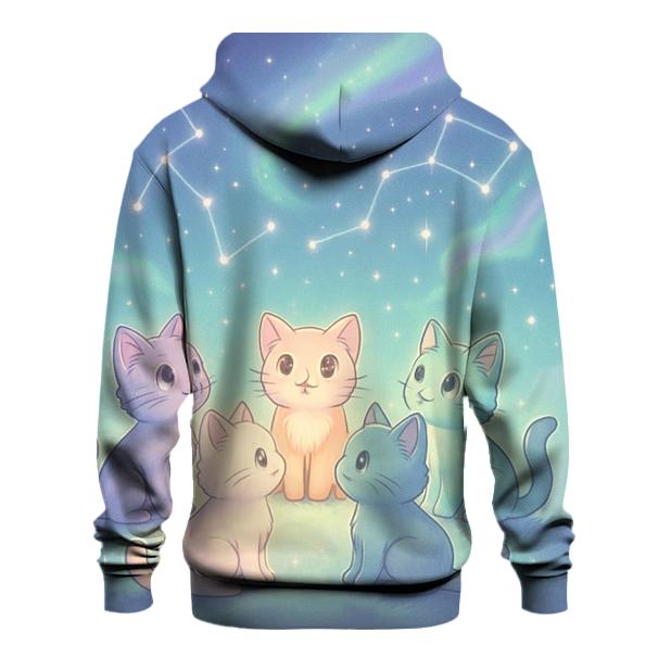 Stargazer Kittens Circle graphic hoodies