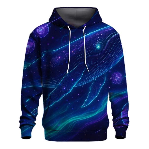Neon Aurora Whale custom hoodies