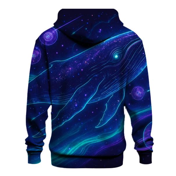 Neon Aurora Whale custom hoodies