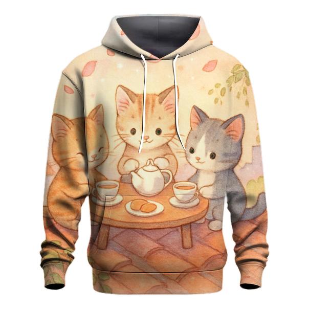 Tea Party Alley Kittens graphic hoodies